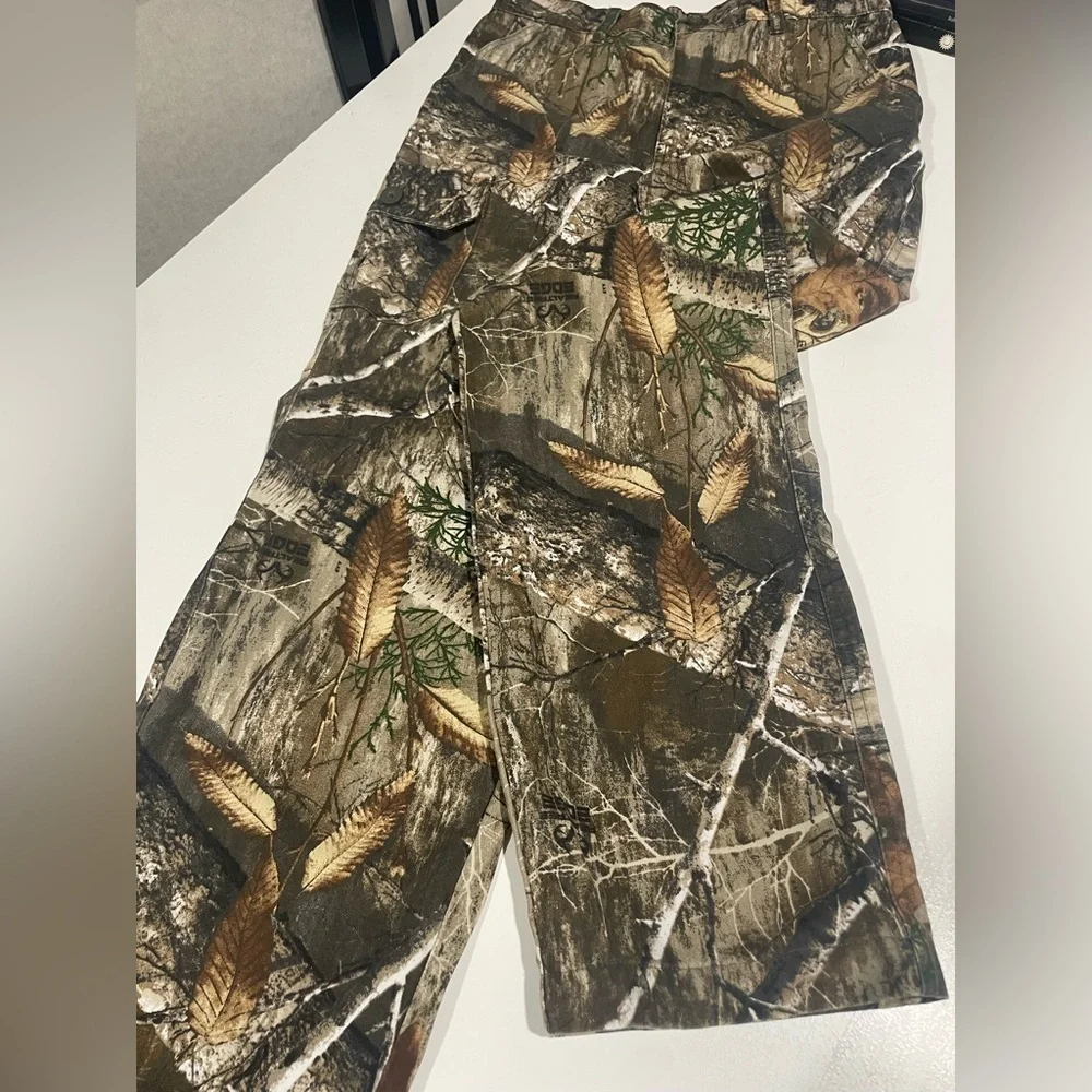 LINCOLN Youth Large Cargo Pants Camo Realtree Edge Hunting Boys Size L.